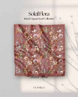 Floral Cotton Voile Square Scarf