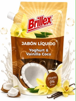 Jabón Liquido Yoghurt & Vainilla Coco 750 Ml Brillex