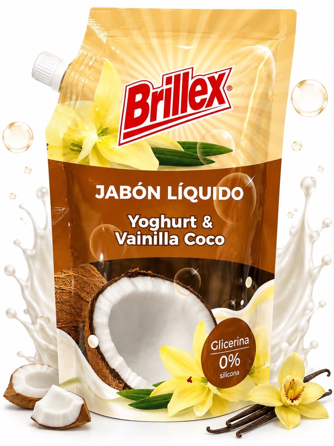Jabón Liquido Yoghurt & Vainilla Coco 750 Ml Brillex
