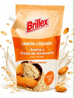 Jabón Liquido Avena Y Aceite De Almendras 750 Ml Brillex