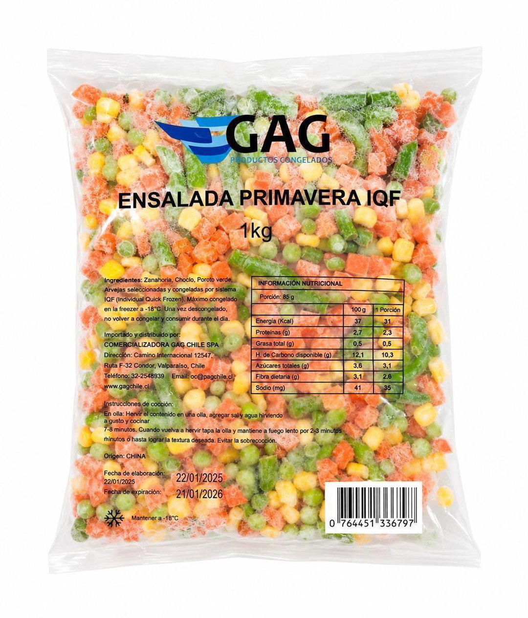 Primareva Congelada 1 Kg Gag