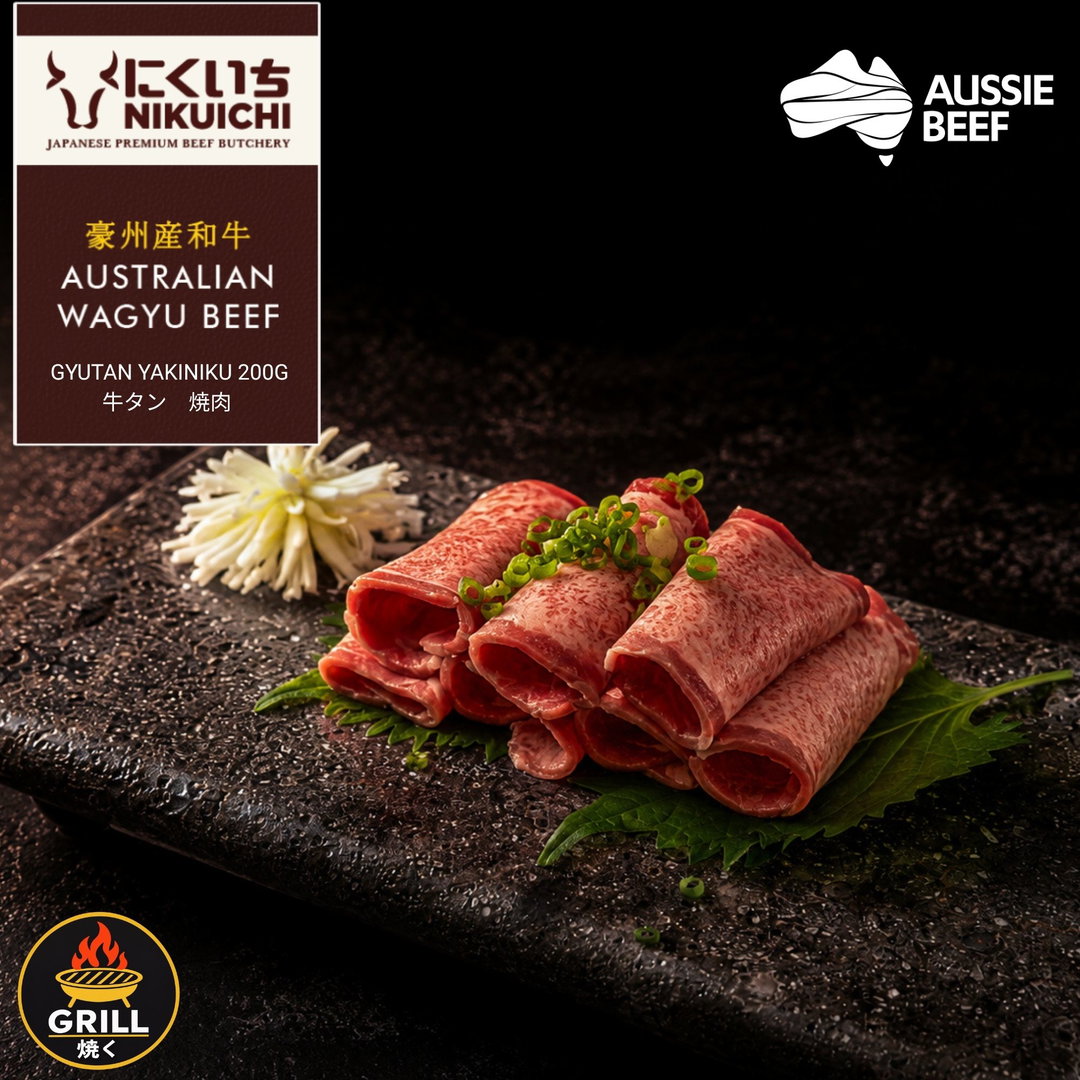 NIKUICHI Aus Wagyu Beef Gyutan Yakiniku 200G