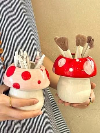 Handmade Pen Stand Mushroom _0