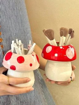Handmade Pen Stand Mushroom 
