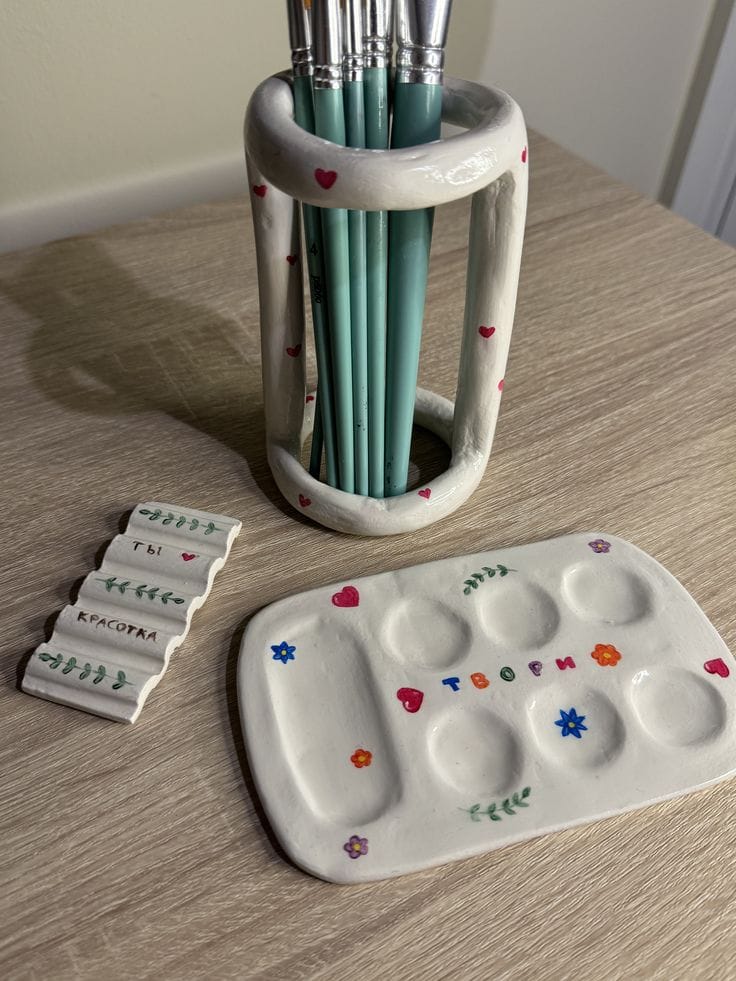 Painting Set, Handmade Clay_0
