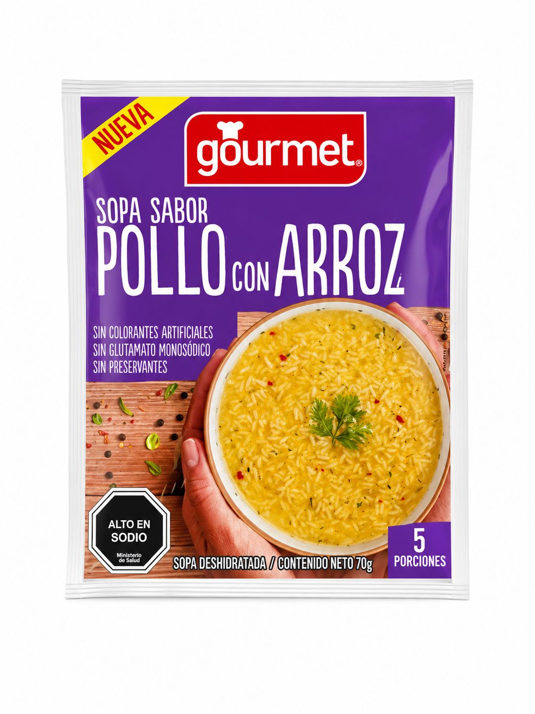 Sopa Pollo Con Arroz 4 Porciones Gourmet