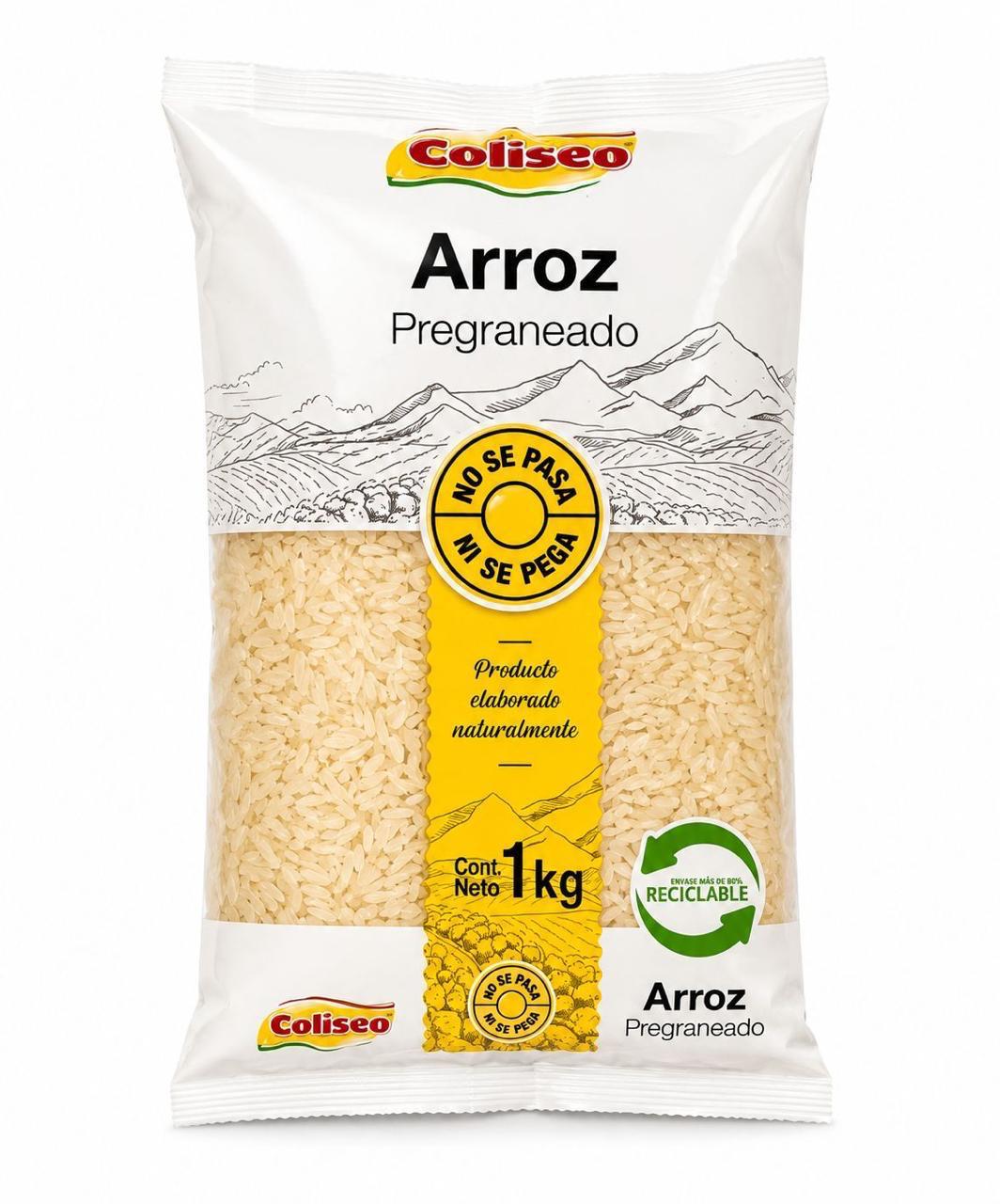 Arroz Pregraneado 1 Kg Coliseo