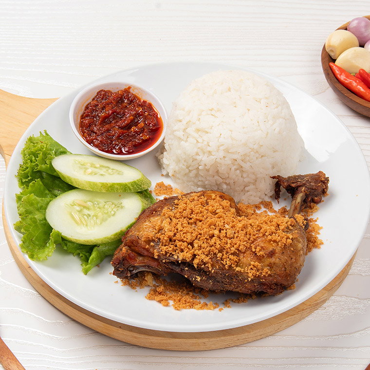 Crispy Flakes Fried Chicken Rice Combo