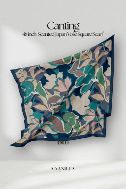 Canting Scented Japan Voile Square Scarf in Biru