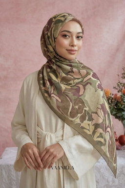 Canting Scented Japan Voile Square Scarf in Tuscan