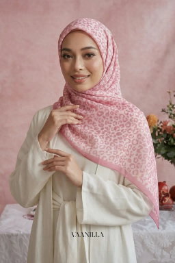 Savana Scented Japan Voile Square Scarf in Pinkpaw