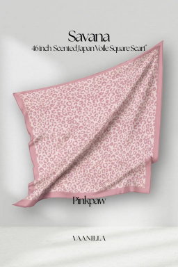 Savana Scented Japan Voile Square Scarf in Pinkpaw