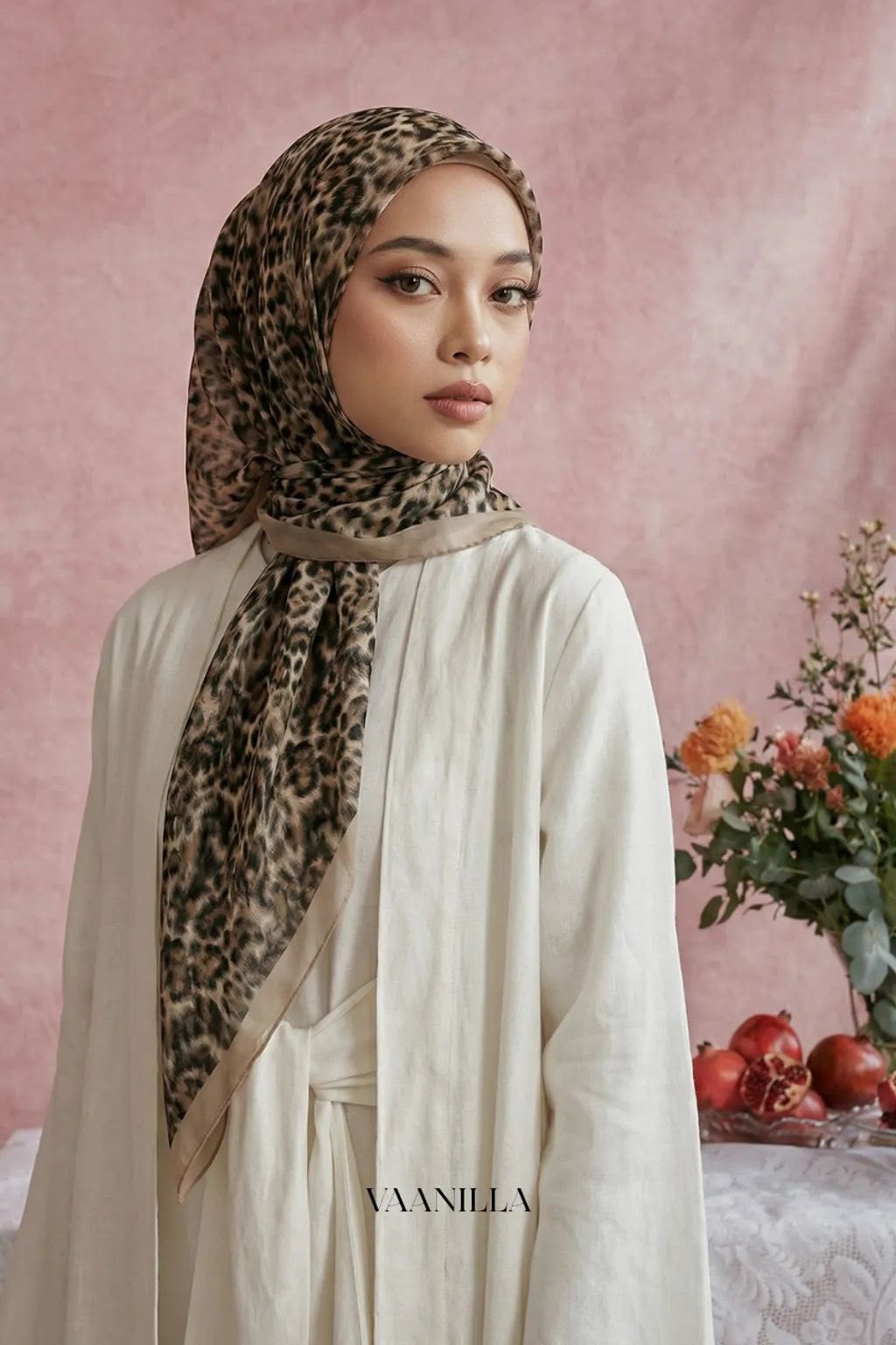 Savana Scented Japan Voile Square Scarf in Leona_1