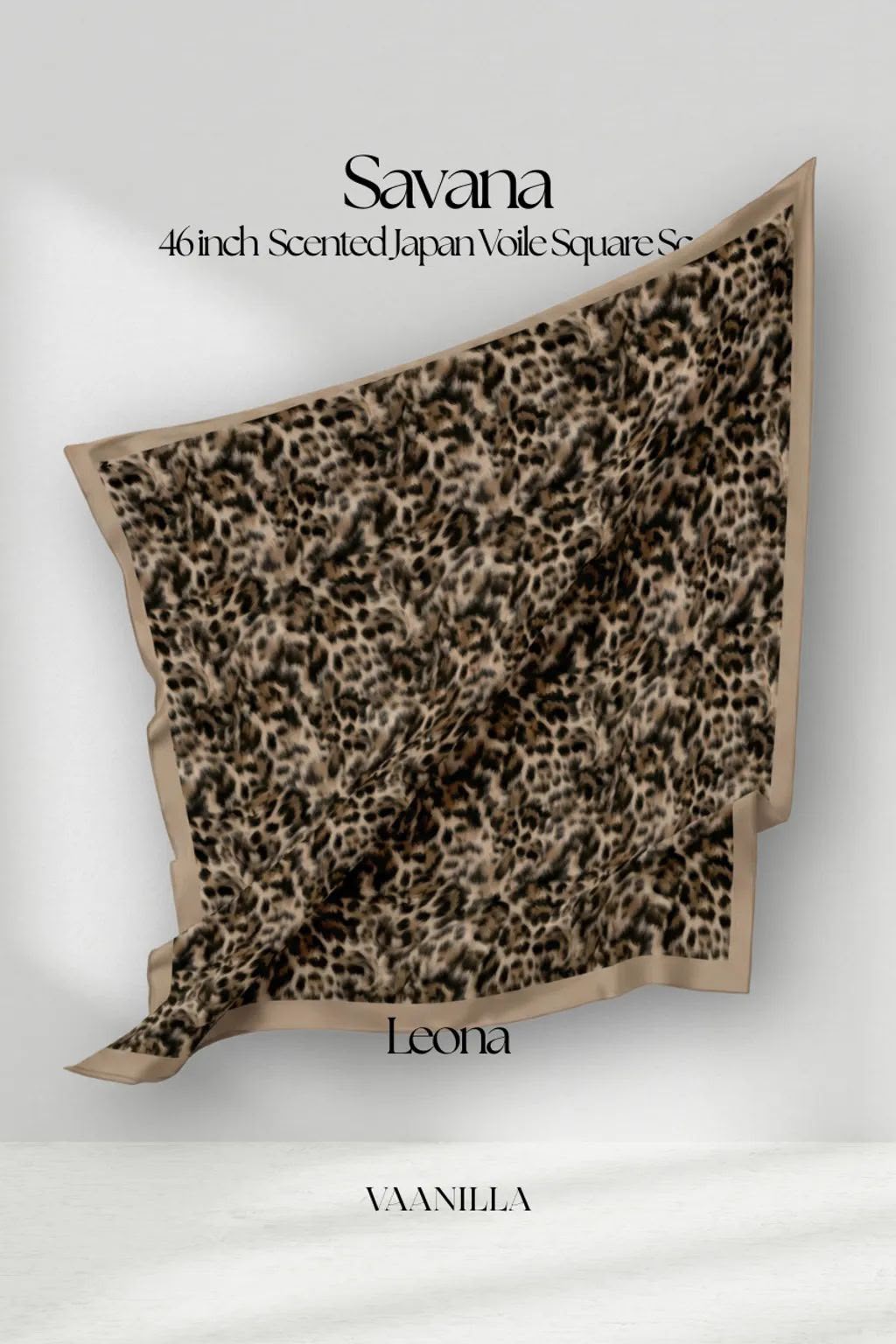 Savana Scented Japan Voile Square Scarf in Leona_0