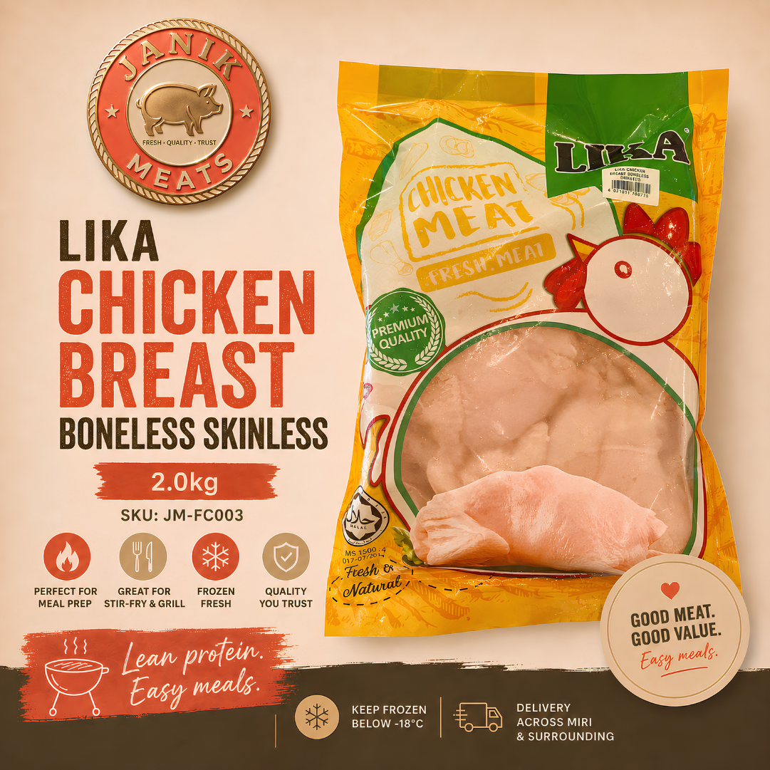 Lika Chicken Breast Boneless Skinless (2.0kg)_0