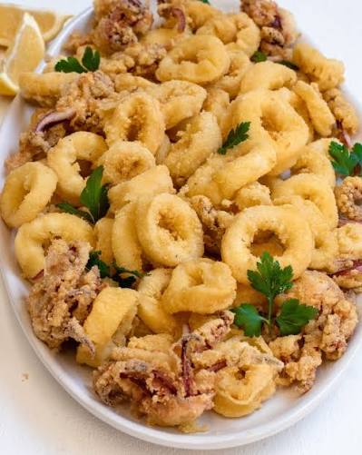 Deep Fried Squid Calamares Platter