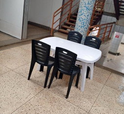Plastic patio dining 