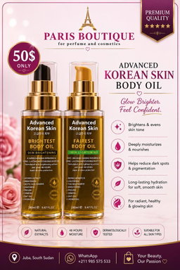 Advanced Korean Skin Brightest & Fairest Body Oil