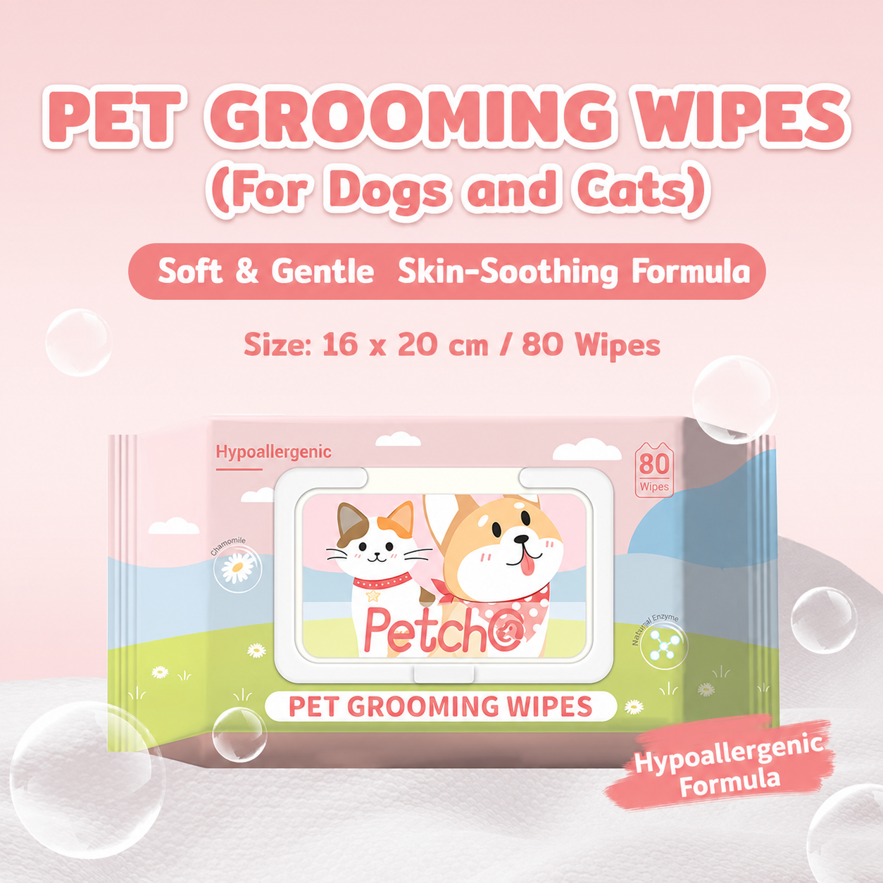 [Pre-order] Large & Thickened Pet Care Wipes 80 pcs_2