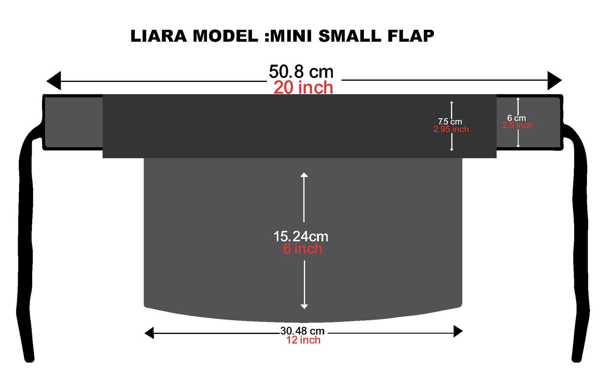 Liara Mini Small Flap Niqab – 6 Inch Length _4