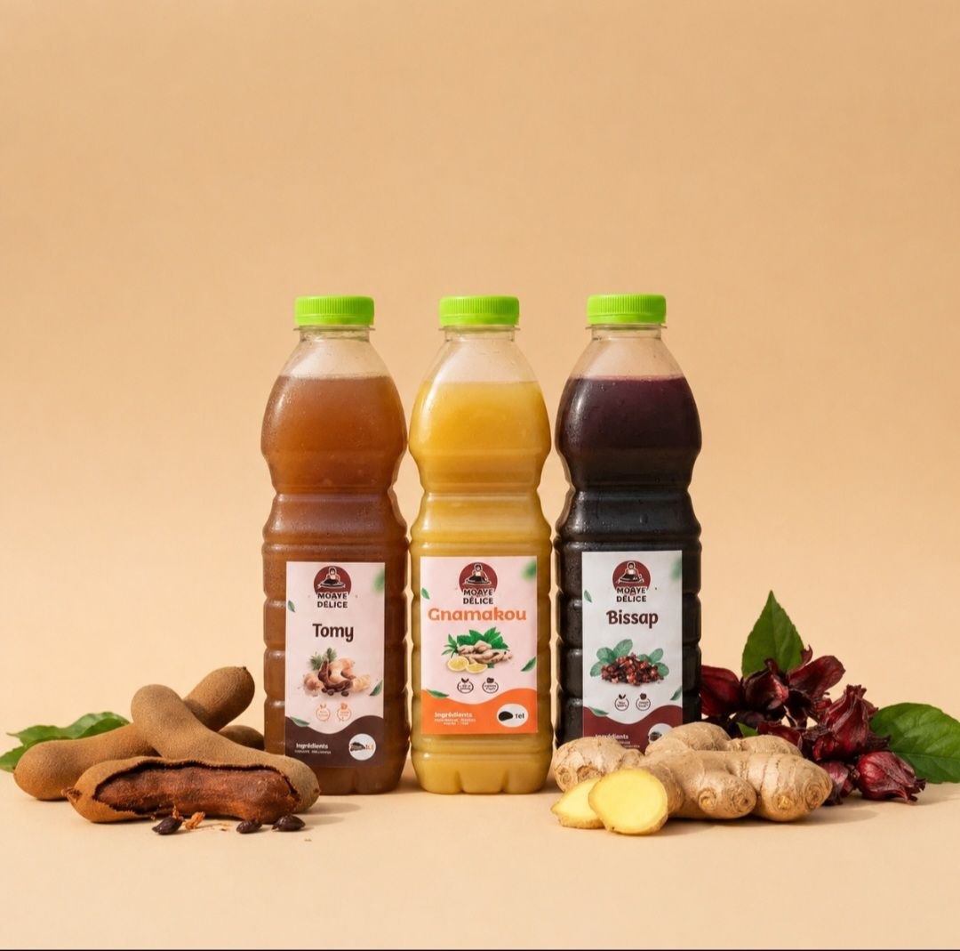 JUS GINGEMBRE BISSAP TOMY ET BAOBAB en  150ml et 250ml