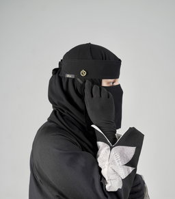 Liara Mini Small Round Locket Niqab – 6 Inch Length  