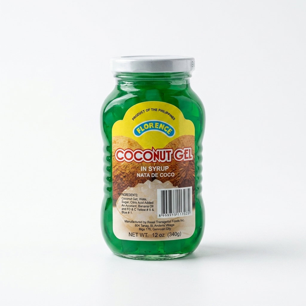 FLORENCE NATA DE COCO (COCONUT GET IN SYRUP GREEN12OZ_0
