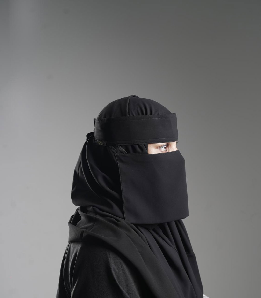 Liara Mini Small Double Elastic  Niqab – 6 Inch Length  