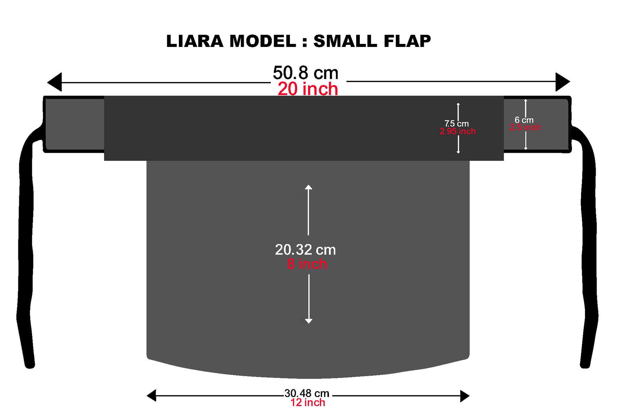 Liara Small Size Flap Niqab – 8 Inch Length  _5