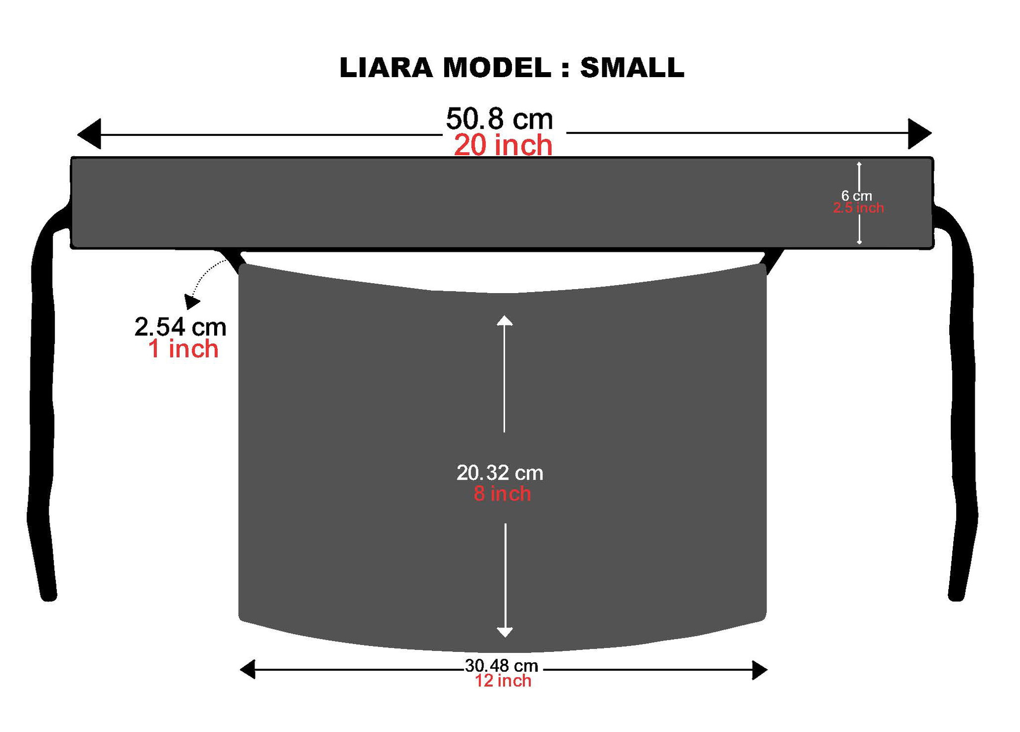 Liara Small Double Elastic Niqab – 8 Inch Length   _3