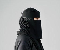 Liara Small Double Elastic Niqab – 8 Inch Length   