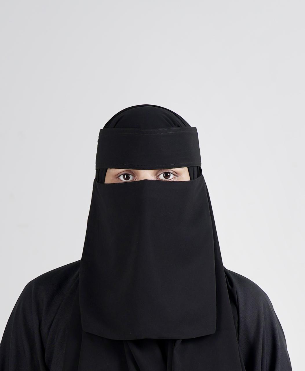 Liara Medium Niqab – 10 Inch Length_0