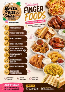 Delicious Finger Foods 🍗✨ Perfect for birthdays • parties • gatherings • meetings & more!