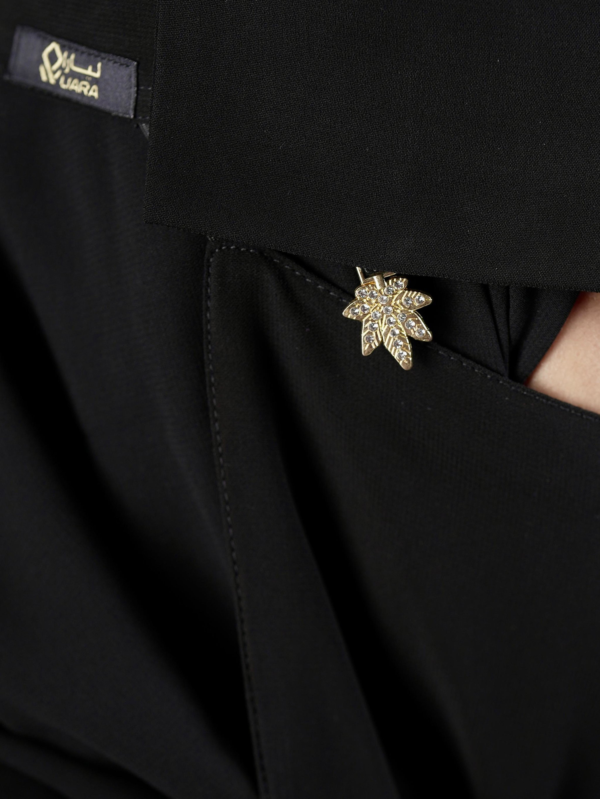 Liara Medium Flap Niqab with Leaf Locket – 10 Inch Length_5