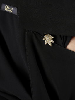 Liara Medium Flap Niqab with Leaf Locket – 10 Inch Length