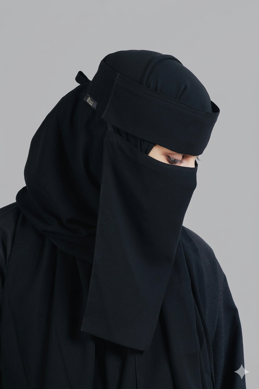 Liara XL Flap Niqab – 13 Inch Length_1