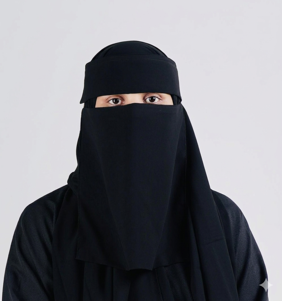 Liara XL Flap Niqab – 13 Inch Length_2