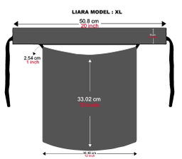 Liara XL Niqab – 13 Inch Length