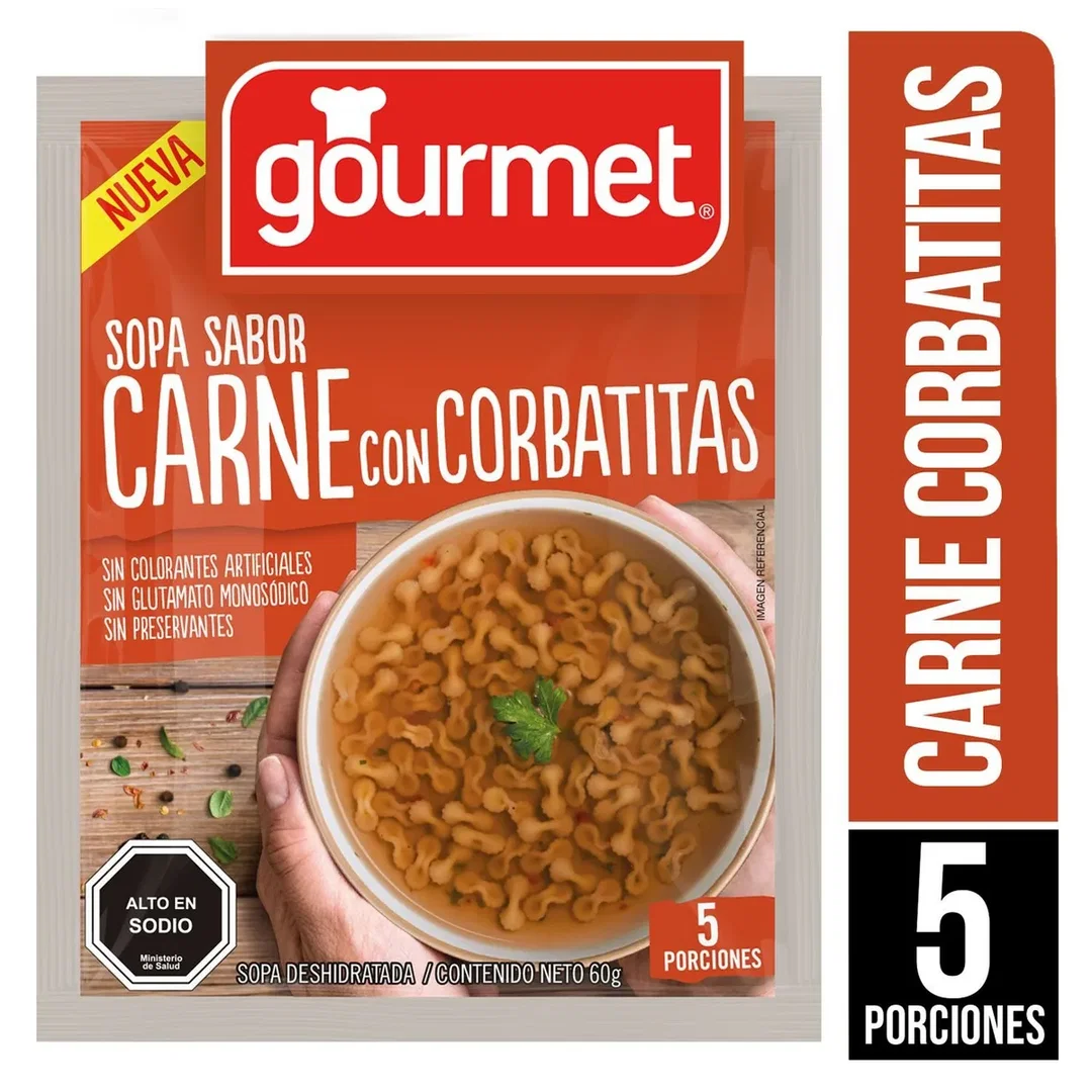 Sopa Carne Corbatita 5 Porciones Gourmet