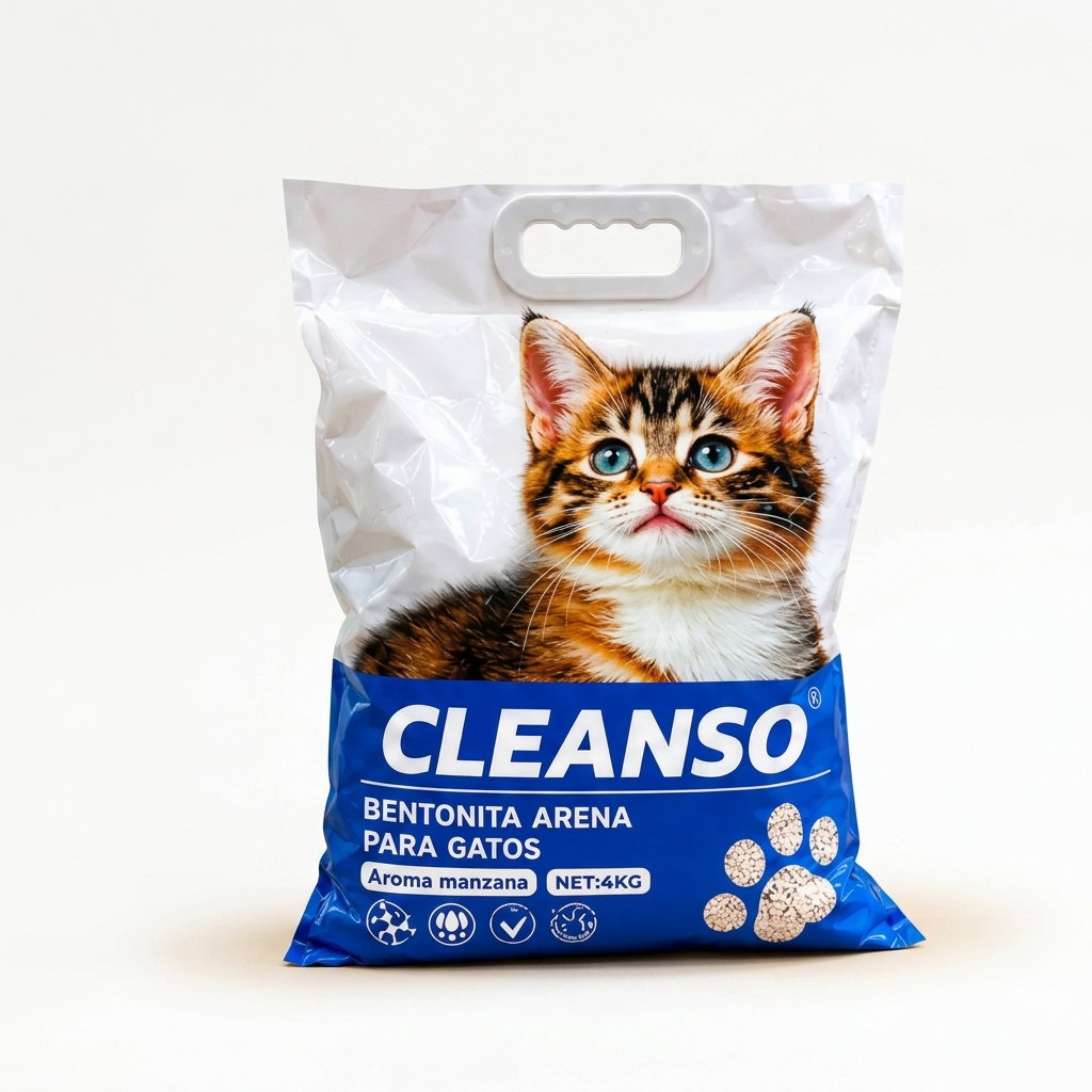 Arena Aglutinante Gato Manzana 4 Kg Cleanso_0