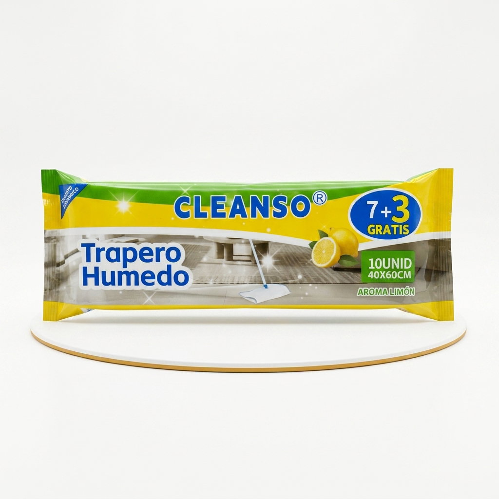 Trapero Humedo Limon 7+3 Unidades Cleanso_0