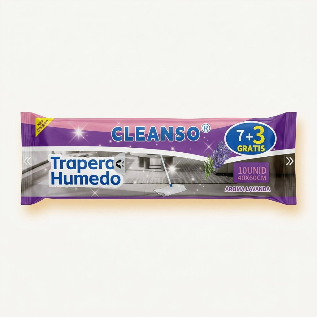 Trapero Humedo Lavanda 7+3 Unidades Cleanso_0