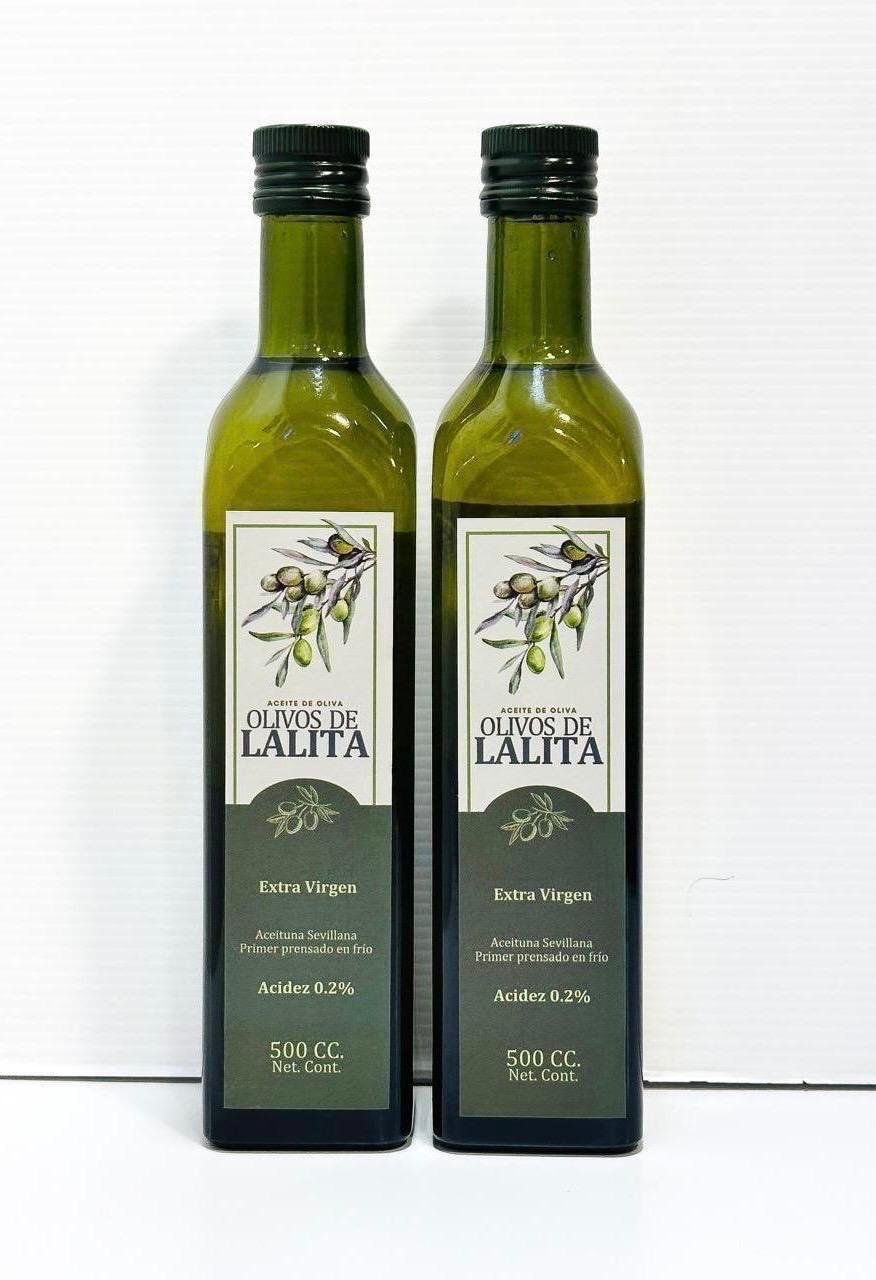 Aceite Oliva 0.2% Acidez Extra Virgen 500 Ml Olivos De Lalita