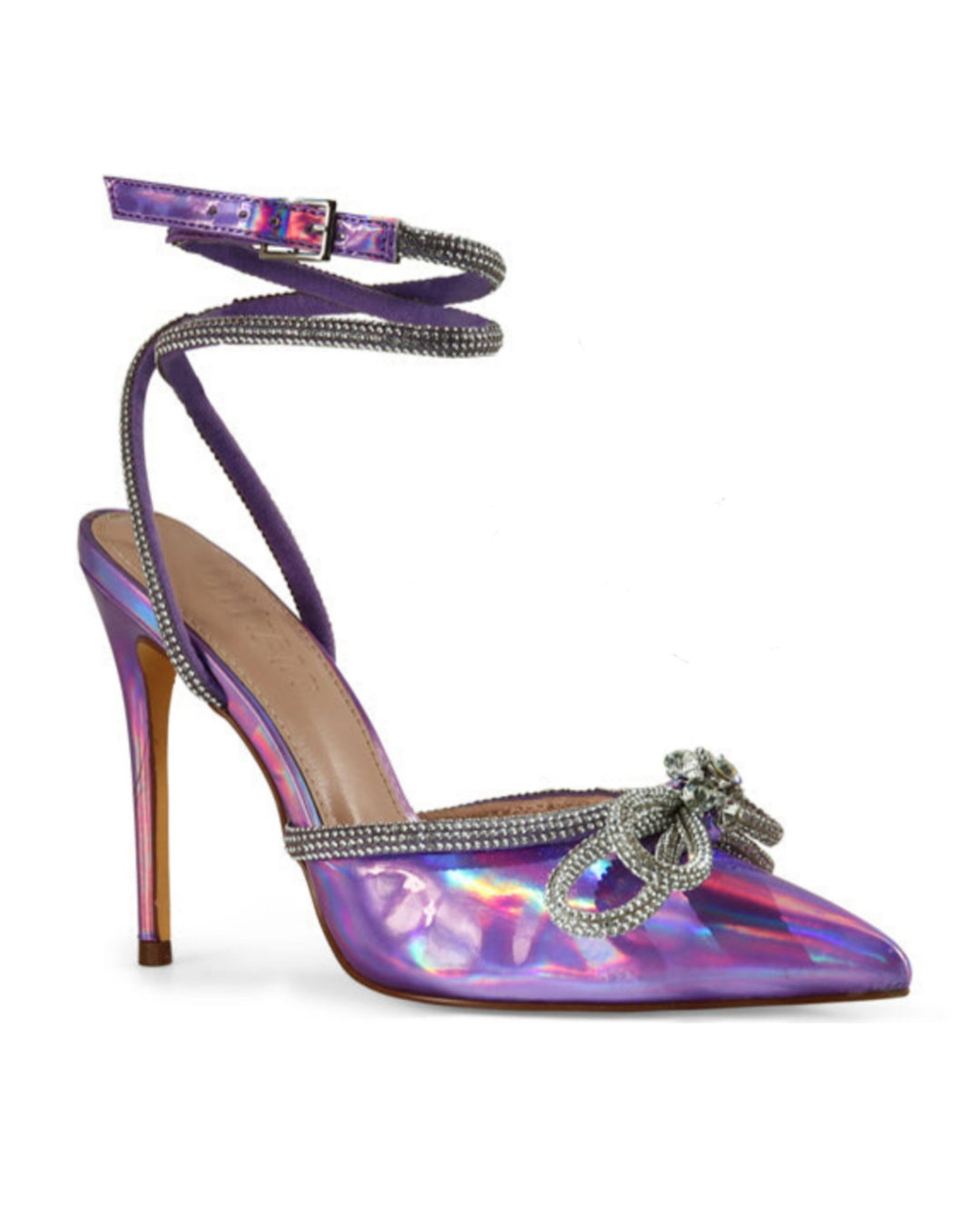 RHINESTONE STRAP POINTED PUMPS