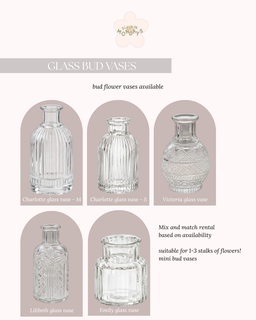 [Rental] Glass bud vases