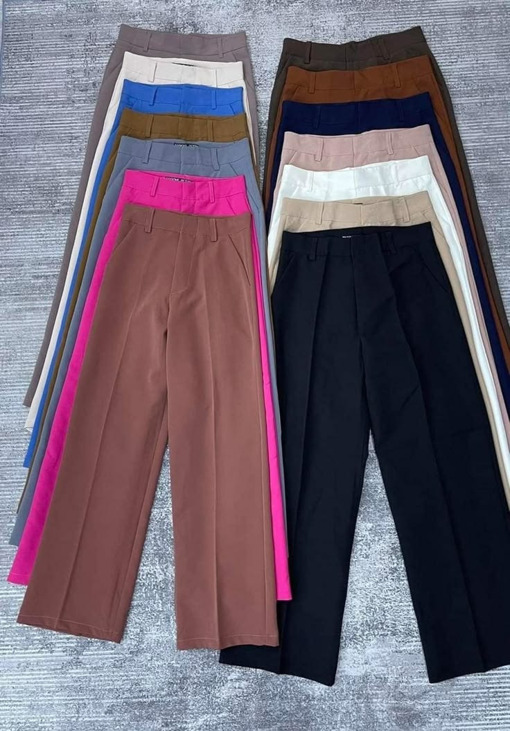 Pantalon tissu femmes friperie_23