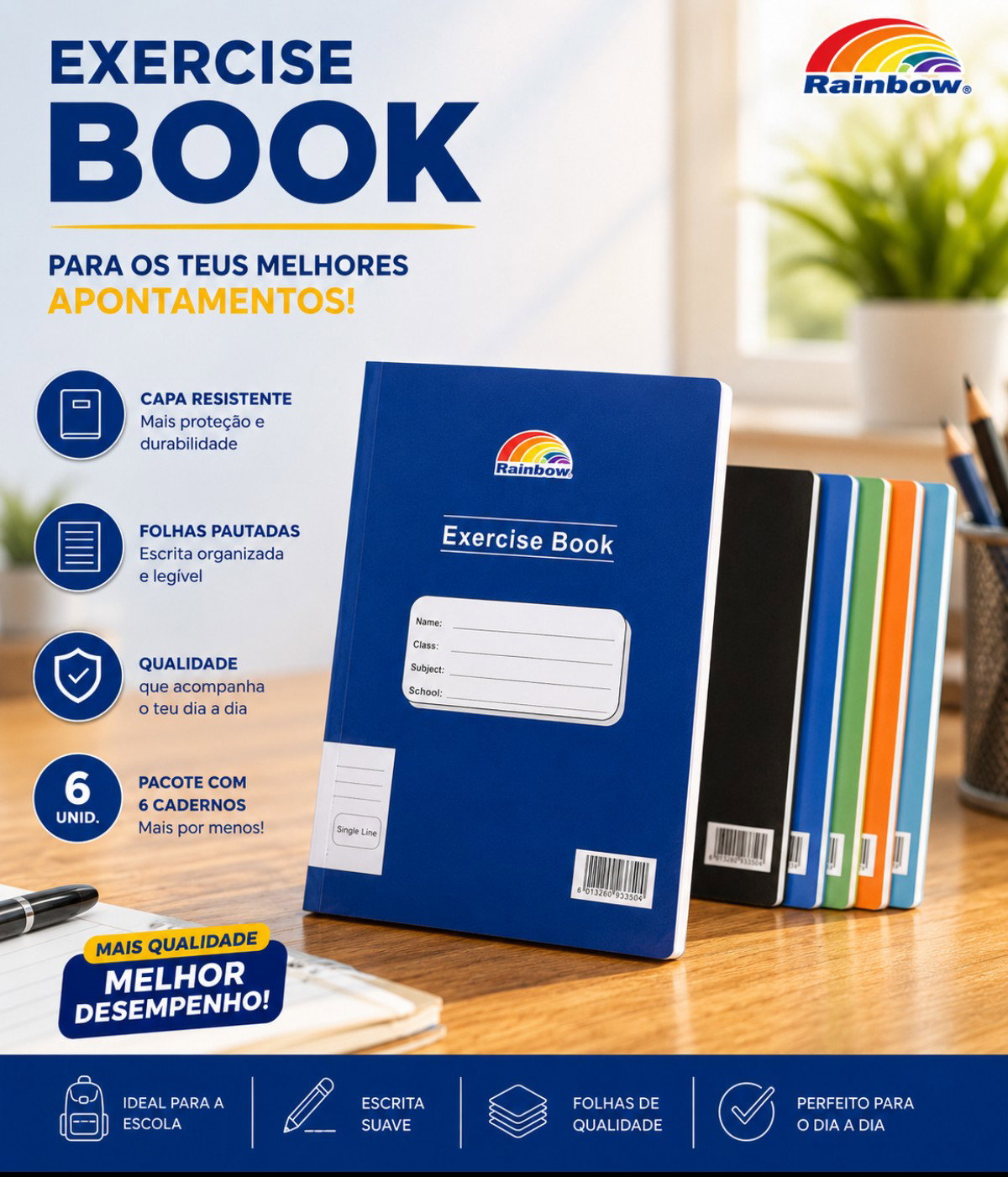 Caderno Escolar (Pequeno retalho)