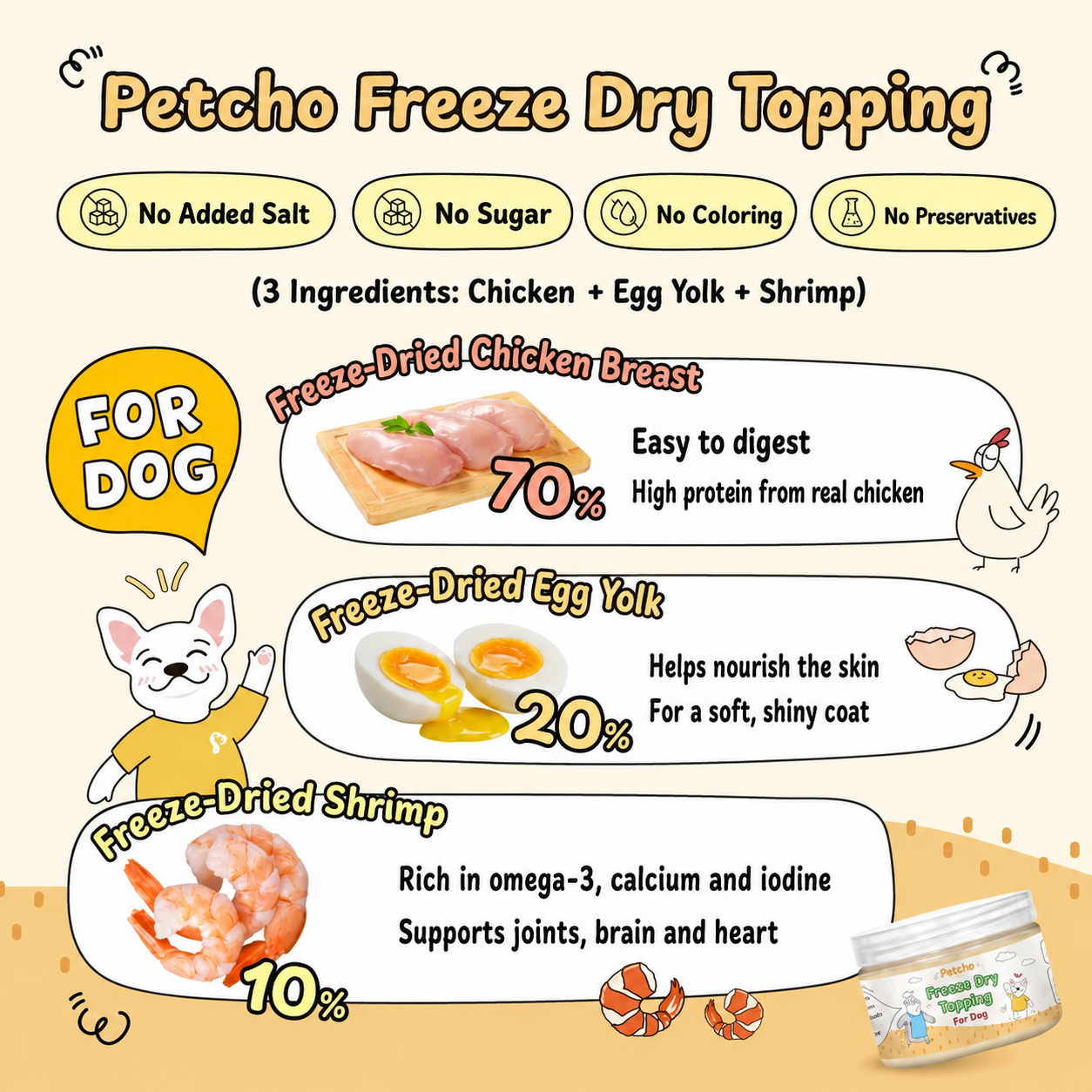 [Pre-order] Cat & Dog Food Topper for Extra Nutrition 50g_1