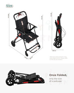 8 INCH WHEELS FOLDING WHEELCHAIR