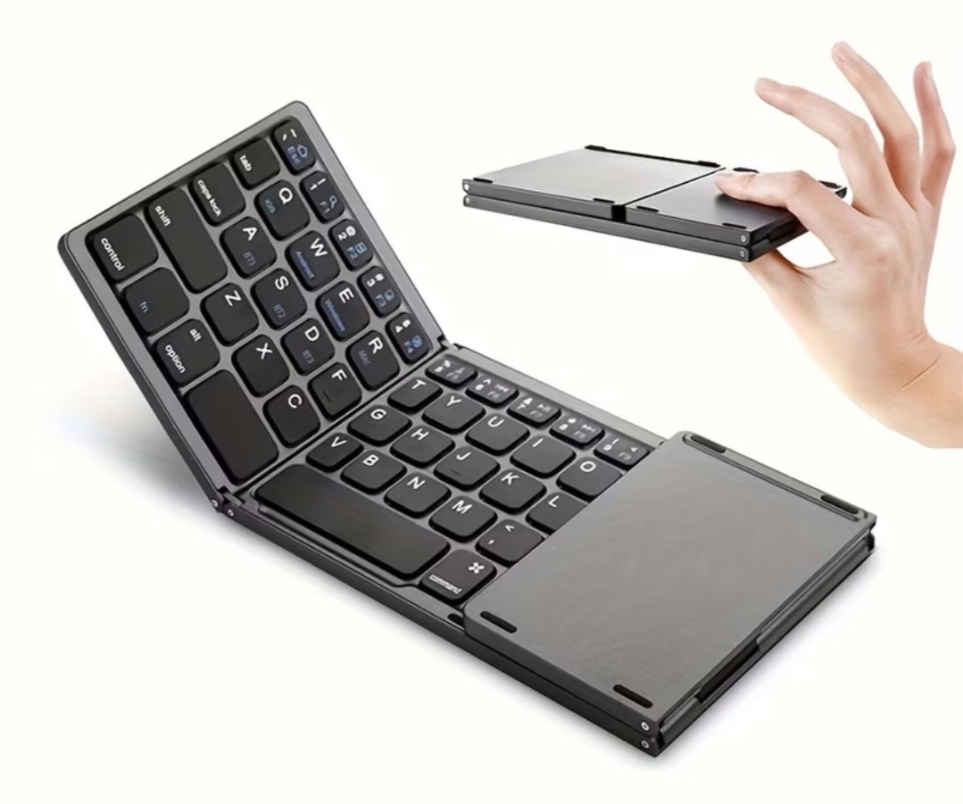 Portable Wireless Three-Fold Keyboard